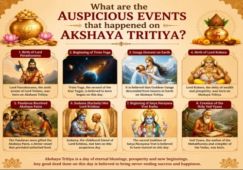 What are the auspicious events that happened on Akshaya Tritiya?